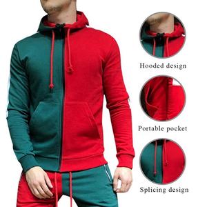 Chándal personalizado para hombre, traje deportivo para otoño e invierno, Sudadera con capucha, color blanco y negro - Product Image 3