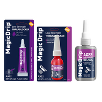 Vis adhésive en silicone violet à faible résistance de 10ml 222 filetage Anaero avec casier de filetage amovible blister pour la construction