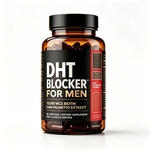 Cápsulas de Marca Privada OEM <span class=keywords><strong>Bloqueador</strong></span> de DHT para Hombres con Saw Palmetto, Biotina y Ortiga para el Apoyo a la Salud del Cabello - Product Image 1
