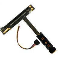 كابل تمديد PCIe 64Gbps X4 90 درجة pci-e 16X إلى M2 M.2 ل NVME SSD الناهض Gen4 / 3 GPU لوحة الأم الموسع سلك CPU