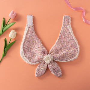 <strong>Graceful</strong> Autumn Winter <strong>Pet</strong> Flower Plaid Scarf Dog Cat Adjustable Bib - Product Image 5