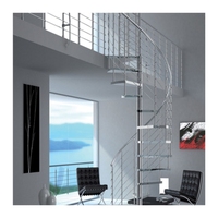 Noyau de construction en acier doux fer escalier intérieur utilisé extérieur conception d'escalier en spirale
