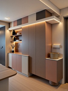 Armoire de luxe italienne moderne sur mesure, dressing personnalisé avec zone de suspension ouverte - Product Image 4
