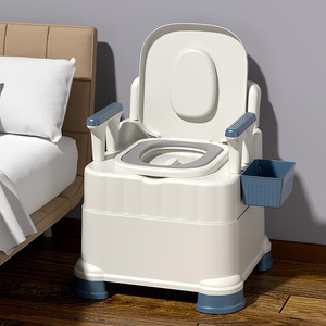 성인 및 노인을위한 휴대용 실내 침실 침대 옆 화장실 임산부를위한 경량 플라스틱 화장실 - Product Image 3
