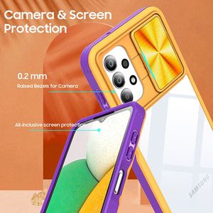เคสโทรศัพท์มือถือแบบใสพร้อมฝาปิดกล้องแบบเลื่อนได้ สำหรับ Samsung Galaxy A13 A23 A33 4G พร้อมฟิล์มกันรอยหน้าจอ - Product Image 4