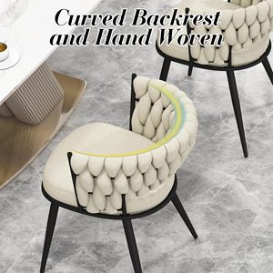 <span class=keywords><strong>Tessitura</strong></span> a mano moderna gambe dorate sedia da pranzo in velluto tessuto sedie da pranzo con struttura in metallo - Product Image 5