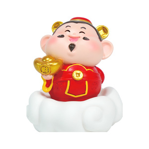ชุดตุ๊กตาเรซิ่นฮวงจุ้ยสำหรับตกแต่งโต๊ะทำงาน ของขวัญปีใหม่จีน ของตกแต่งอเนกประสงค์ รูปทรงไม่สม่ำเสมอ แพ็คเกจหลายชิ้น - Product Image 3