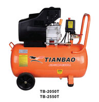 Compresseur d'air miniature portable sans fil rechargeable TIANBAO TB-2050 147L/min 2800r/min 2HP/1.5KW 50L DC, prix économique
