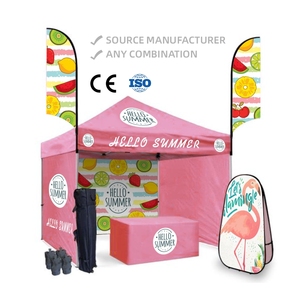 定制全印花户外活动雨棚帐篷可折叠铝框贸易展防水防火面料 - Product Image 1