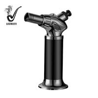 Nouveau Briquet à Trois Flammes à Pulvérisation Directe, Grande Puissance 1300 Degrés, Coupe-Vent, pour Usage Professionnel et Personnel, Cigarette