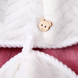 Fan Xin Hair Drying Cap 25x60cm Double Layer Coral Fleece Thickened Absorbent Women Shower <b>Towel</b> - Product Image 3