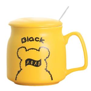 Mug <span class=keywords><strong>de</strong></span> bureau en céramique <span class=keywords><strong>de</strong></span> marque sélectionnée, couleurs vives, avec couvercle, motif couple <span class=keywords><strong>de</strong></span> dessins animés, vente en gros - Product Image 5