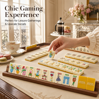 Tuiles de Mahjong Américaines : Acrylique, 4 couches, taille 38, tuiles de Mahjong polies à la main (160 pièces), ensemble de Mahjong de voyage en stock