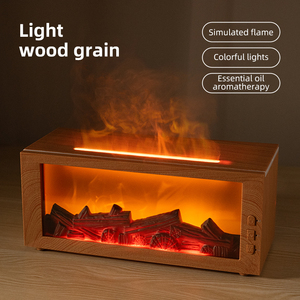 Simülasyon alev <span class=keywords><strong>Mini</strong></span> Aroma makinesi renk şömine nemlendirici uçucu yağ uzaktan kumanda masaüstü sessiz şömine difüzör - Product Image 5