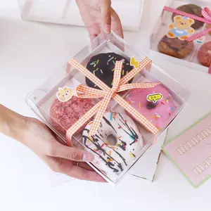 Caixa de embalagem de bolos cupcakes e donuts descartáveis baratos
