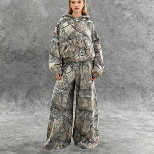 เสื้อฮู้ดลายพรางสำหรับผู้ชายเสื้อฮู้ดลายต้นไม้ดิจิทัลแบบสวมหัวเสื้อมีฮู้ดโอเวอร์ไซส์ผู้ผลิต TKAN275ออกแบบได้ตามต้องการ - Product Image 1