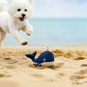 Toptan Peluş Köpek Oyuncakları Pilsiz Özel Sevimli Balina Ses Çıkaran Dolgulu İnteraktif Evcil Hayvan Oyuncakları Köpekler İçin - Product Image 2