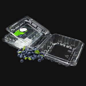 Vỏ Sò Thiết kế rõ ràng Pet hộp nhựa Quả Việt Quất punnet bao bì lỗ thông hơi Berry Container có thể chứa 125 gam Quả Việt Quất - Product Image 5