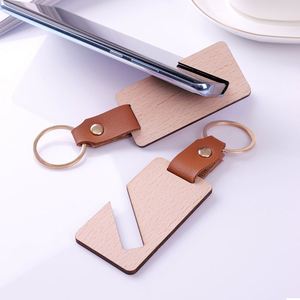 Porte-clés personnalisé avec gravure de nom et logo, artisanat DIY, cadeaux promotionnels d'entreprise, faveurs de mariage, pendentif en bois pour voiture ou sac - Product Image 3