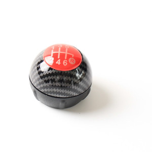 Pomo de palanca de cambios de fibra de carbono con lente roja de 5 o 6 velocidades para vehículos Fiat - Product Image 5