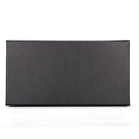 Boîte cadeau de luxe personnalisée avec couvercle rigide et base, en papier texturé noir, pour bijoux, montres, stylos, électronique