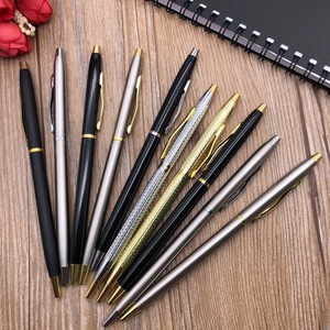 Stylo bille rotatif en métal texturé diamant de luxe, logo gravé sur mesure, encre à l'huile, cadeau publicitaire pour entreprise, bureau, hôtel, souvenir - Product Image 5