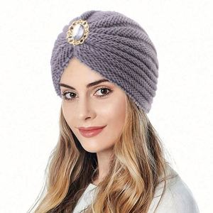 Bonnet d'hiver de haute qualité pour femme, accessoire de mode, couleur unie, élastique, chaud, en acrylique, idéal pour le quotidien et les voyages - Product Image 4