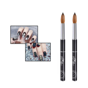 Pinceau à ongles en acrylique 100% Kolinsky avec manche noir, logo OEM, différentes tailles pour le nail art et la manucure - Product Image 4