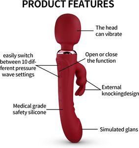 Vibratore impermeabile da 9.6 pollici strumento di piacere delle donne orecchie di coniglio 10 potenti modalità di ricarica rapida giocattoli per adulti macchina regalo popolare per - Product Image 2