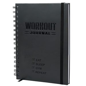 Diario di Fitness Personalizzato con Copertina Rigida, Agenda per Allenamenti per Uomini e <span class=keywords><strong>Donne</strong></span>, <span class=keywords><strong>Libro</strong></span> A5 Robusto per Registrare i Workout in Palestra e a Casa - Product Image 1