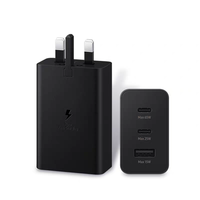 Chargeur mural 3 en 1 EU US Uk Plug 65W double ports Type-C USB a Wall Portable Charger Adapter Mobile Smart Phone Travel Wall Charger