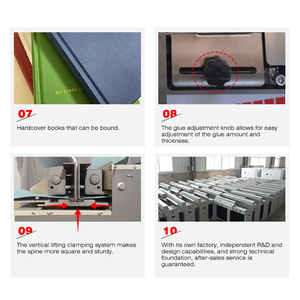 Máquina de Encuadernación Perfecta, Máquina Automática de Encuadernación con Pegamento Caliente, Encuadernadora de Folletos - Product Image 4