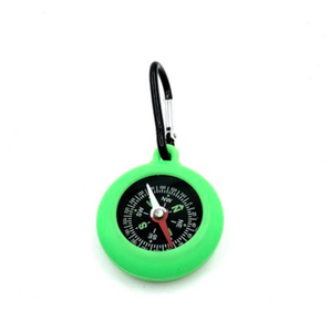 Porte-clés multifonctionnel en silicone avec logo personnalisé, boussole, mousqueton, équipement <span class=keywords><strong>de</strong></span> plein air pour le camping, la randonnée et la survie - Product Image 4