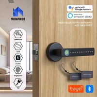 Cerradura Digital Inteligente para el Hogar, para Interiores de Dormitorios, con Huella Dactilar, Contraseña y Tarjeta, Color Negro