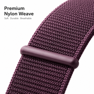 Bracelet en nylon tissé respirant pour Apple Watch Series 38 40 41 42 44 45 46 49 mm, sangle de remplacement sportive réglable et souple - Product Image 3