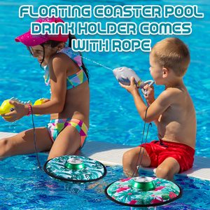 Portavasos Flotante de Neopreno con Cuerda para Fiestas de Verano en la Piscina - Enfriador para Latas de Cerveza y Bebidas - Product Image 6