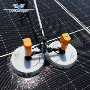 Outil de <span class=keywords><strong>nettoyage</strong></span> de panneaux solaires portatif industriel à double brosse pour panneaux solaires de toit et de ferme - Product Image 5