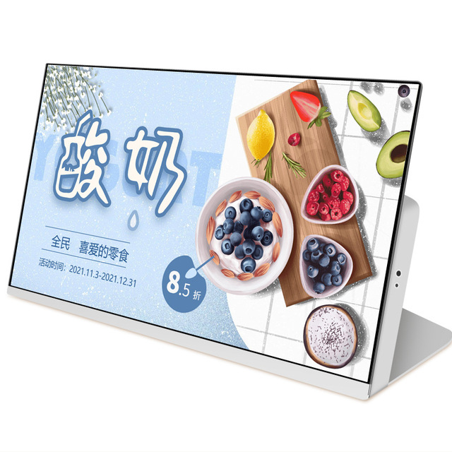 L-Style Beverage Shop Desktop Menu Board WiFi Digital Menu Board Video Advertising Panel Display Table Menu Advertising Screen