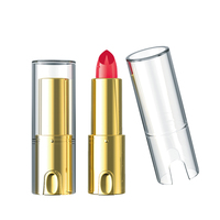 Récipient en tube de luxe personnalisé hermétique rechargeable carré noir clair maquillage écologique tube vide brillant à lèvres rouge à lèvres