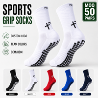 Chaussettes de sport antidérapantes personnalisées pour jeunes, collection automne, avec grip croisé, pour le football – Fabricant OEM