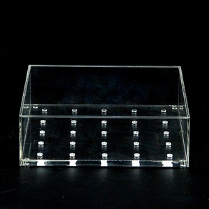 Customized 25 Holes <b>Clear</b> Perspex Acrylic Rose <b>Gift</b> Cases Flower <b>Box</b> Store Display Stand for - Product Image 6