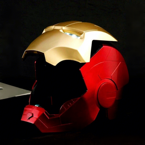 Capacete Mechahead do Homem de Ferro MK5, Engraçado, de Plástico, com Controle de Voz, Iluminação Elétrica, Transformável, para Cosplay de Halloween - Product Image 5