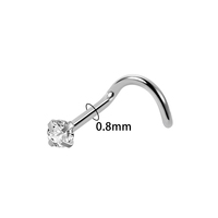 Bijoux élégants en acier inoxydable Os de nez en zircon pour femmes Piercing de nez de tous les jours Bijoux de corps Nez Stud Zircon
