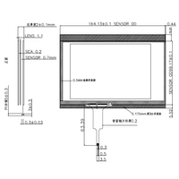 Couverture d'écran tactile interactif capacitif de réflexion Tft écran tactile Lcd panneau épaisseur 2mm 3.5 4.3 5 7 10.1 pouces