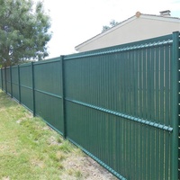 Panneau 3D Clôture Occultation PVC Kit Cloture Sécurité Privacy Panel Strip Garden Panneau Grillage Rigide Vert 250m Galvanize Mesh