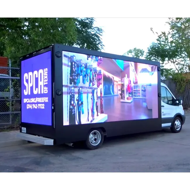 P6 P4 voitures extérieur étanche LED publicité mobile vidéo TV écran camion led affichage boîte