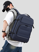 Ransel Laptop Ekspansiabel Kapasitas Besar Bergaya Berkualitas Tinggi, Multifungsi untuk Perjalanan Bisnis Sehari-hari dengan USB