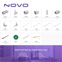 Tirai Jendela Motorized NOVO Q2, Tirai Vertikal Penahan Panas Matahari Dalam Ruangan Dengan Sistem Lampu Ambient LED, Motor Tirai