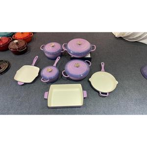 Bộ nồi chảo gang tráng men phủ ceramic chống dính, gồm chảo, nồi nhỏ, nồi kho, nồi hầm - Product Image 2