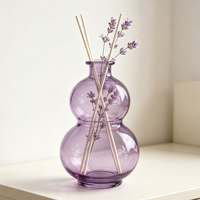 Bouteille diffuseur en verre vide en forme de gourde 150ML 250ML 500ML 1000ML pour diffuseur à bâtonnets, vase diffuseur, décoration d'intérieur, bouteille en verre pour arômes - Vente en gros